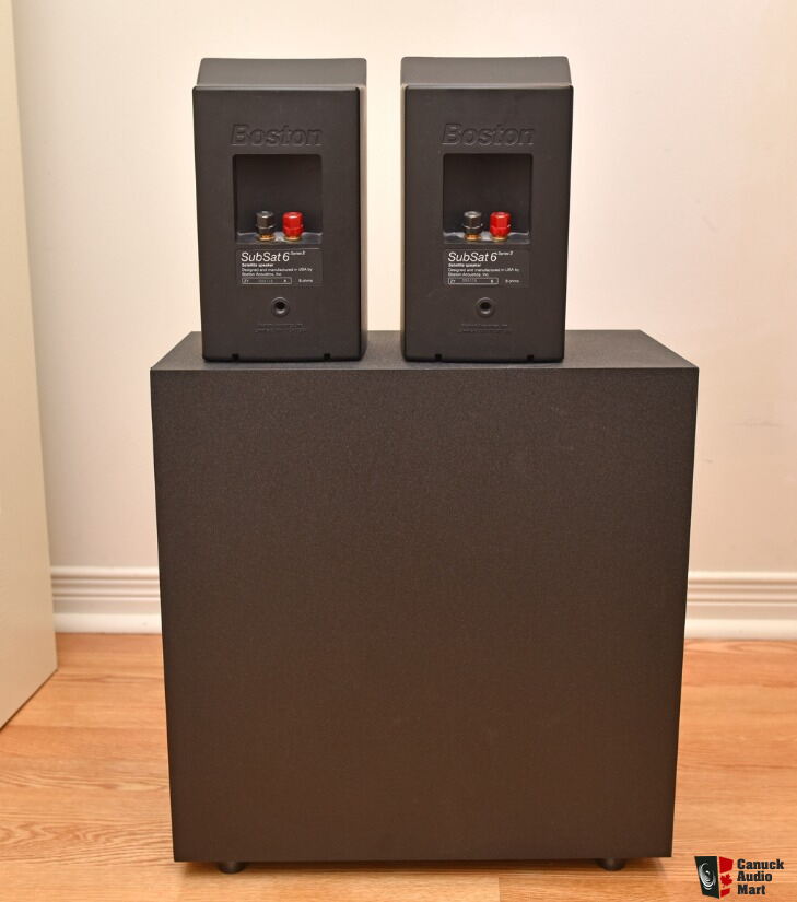 Boston Acoustic Sub Sat 6 series 2 speaker system with matching passive