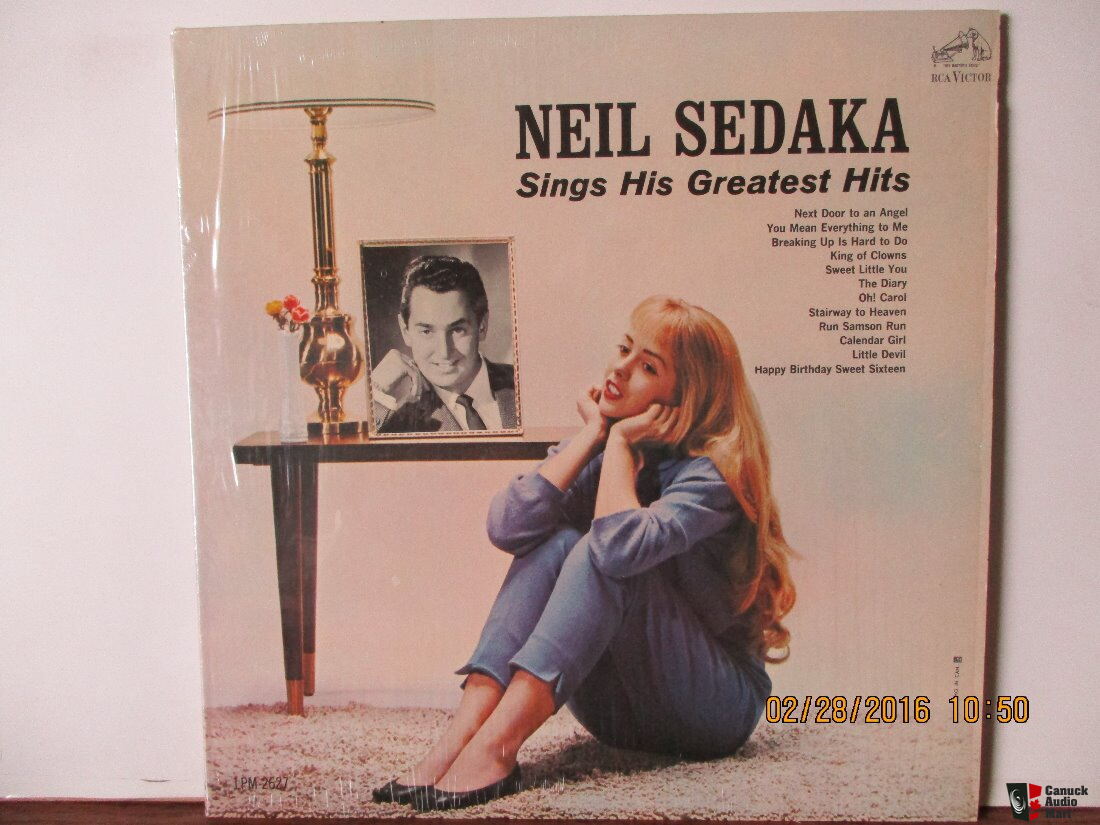 Neil Sedaka Sings His Greatest Hits - 1962 Original RCA Mono Lp Photo ...