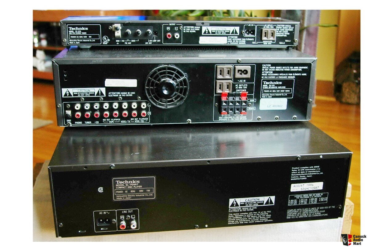 Su V78 Stereo Integrated Amplifier Technics St S78 Am Fm Tuner Sl Pd667 Cd Player Photo