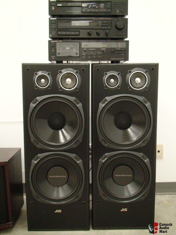 JVC SP87BK speakers, Sony receiver AV570, CDP195, Harmon Kardon TD