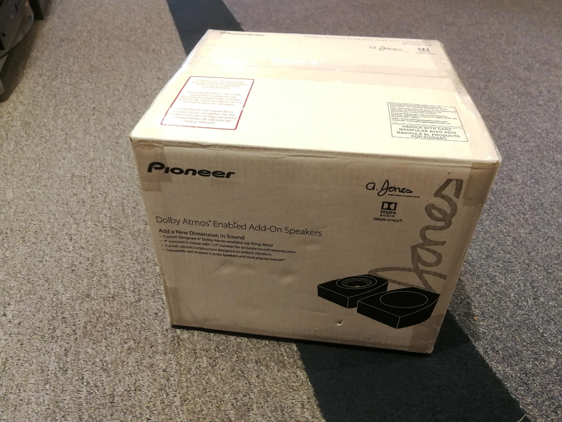 Pioneer ATMOS addon speakers SPT22ALR designed by Andrew Jones for