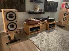 Kenwood LS-770 loudspeakers, completely refurbish, white ash