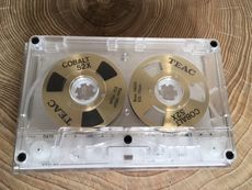 Teac Cobalt 52X Gold mini reel to reel cassette w/case- EXCELLENT