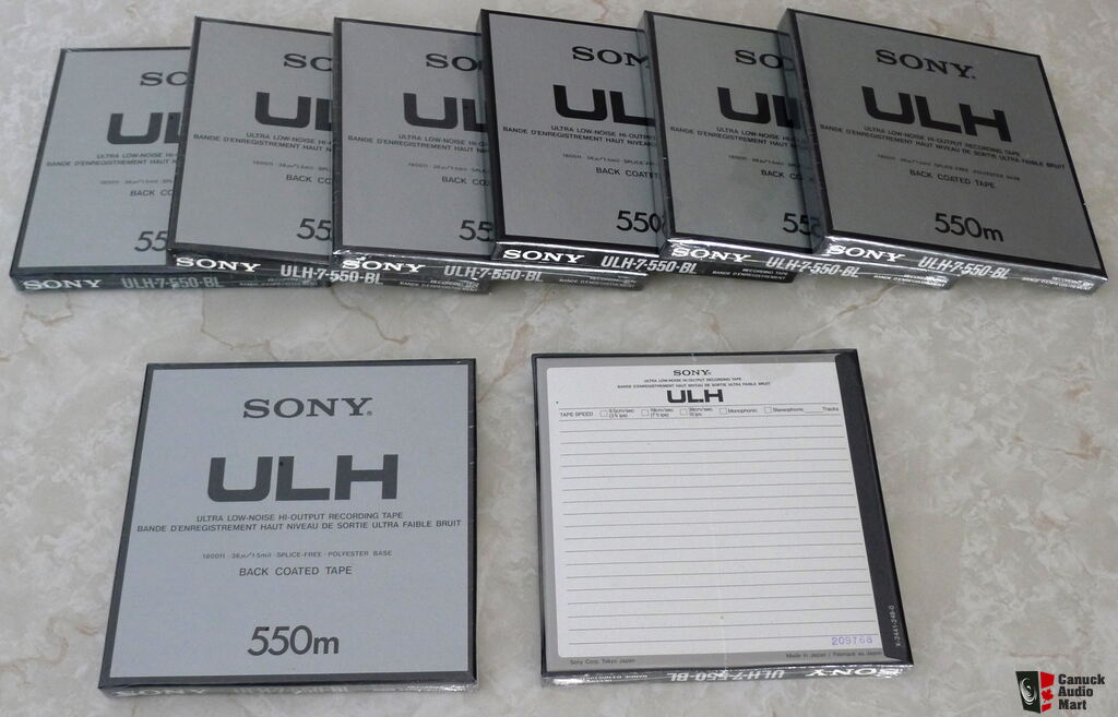 Quantity of Sealed Blank 550m Sony ULH 7 inch Reel to Reel