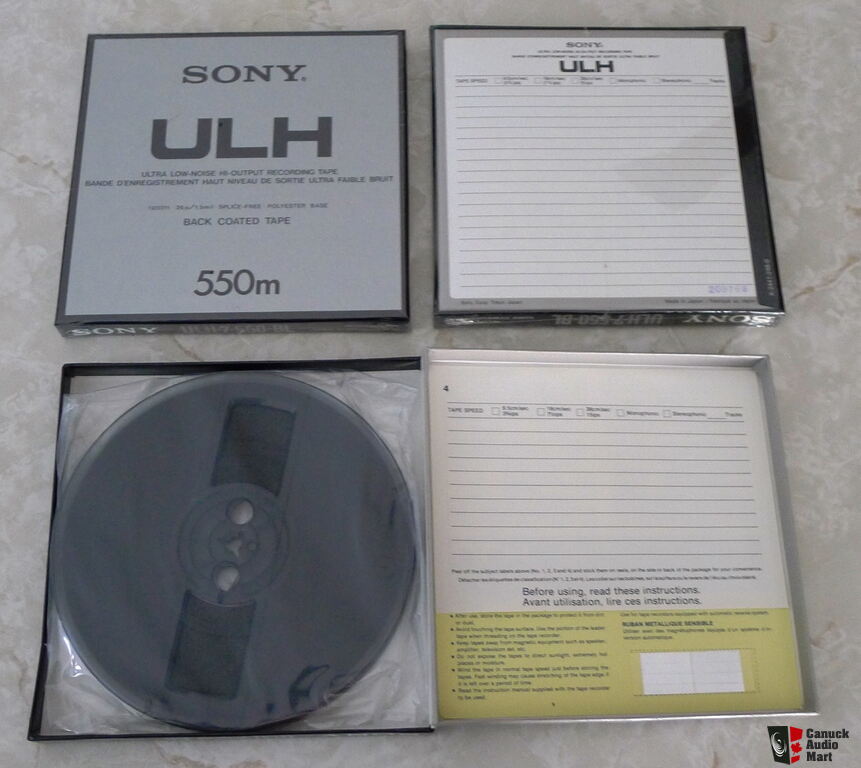 Quantity of Sealed Blank 550m Sony ULH 7 inch Reel to Reel Recording Tape -  SALE PENDING Photo #1010407 - Canuck Audio Mart