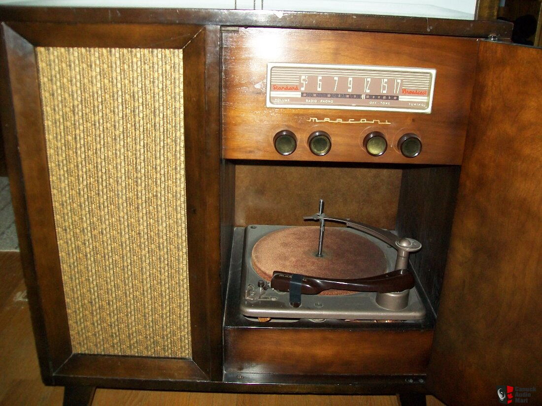 1950's Marconi Tube Radio/Phono Standup. Estate, Original Photo ...