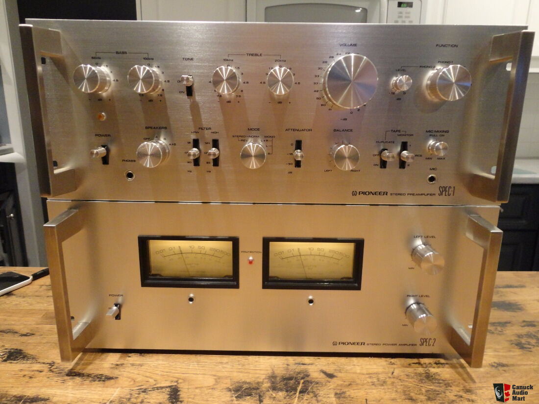 Vintage Pioneer SPEC-1 Preamp and SPEC-2 500 RMS POWER Amp Amplifier ...