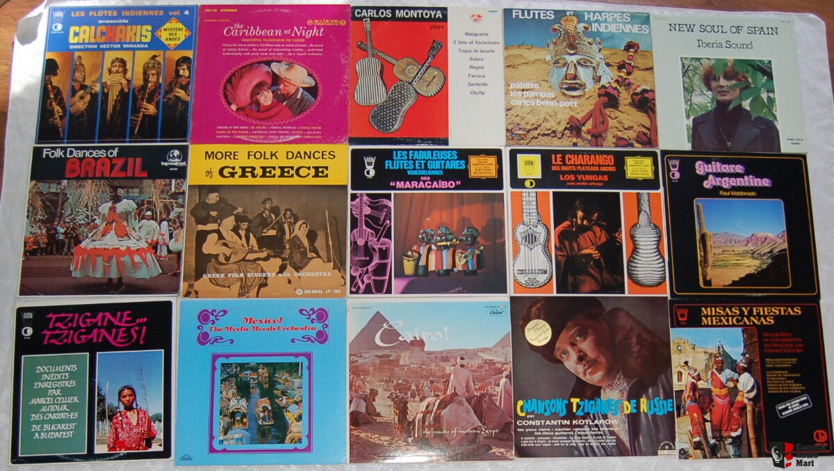 61 Vinyl Record LP's WORLD MUSIC collection 1960's-1970's Photo ...