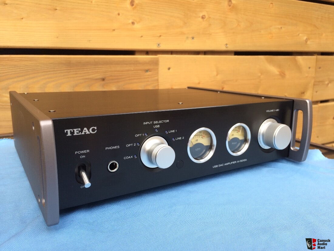 TEAC AI-501DA (black) 90-watt Amplifier & DAC w/ VU meters Photo