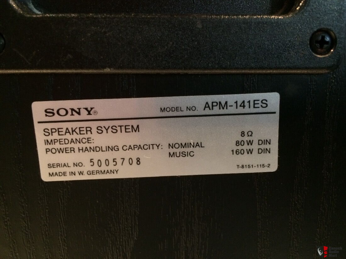 SONY APM 141ES Square Driver Speakers SUPER RARE MADE IN WEST