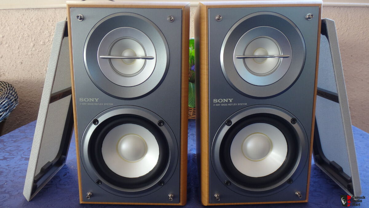 Sony Ss Crb5 Light Wood Bookshelf Speakers Nice Style And