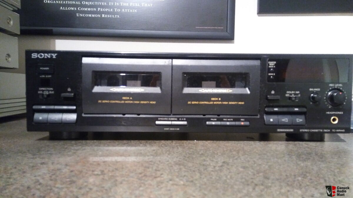 Sony TCWR445 Stereo Dual Cassette Deck For Sale Canuck Audio Mart