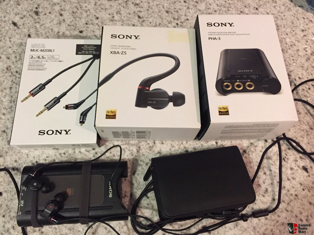 Sony USB DAC Headphone Amplifier PHA-3+Sony XBA-Z5(SONY MUC-M20BL1