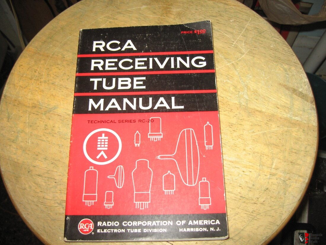 RCA Receiving Tube Manual RC20 1960 For Sale Canuck Audio