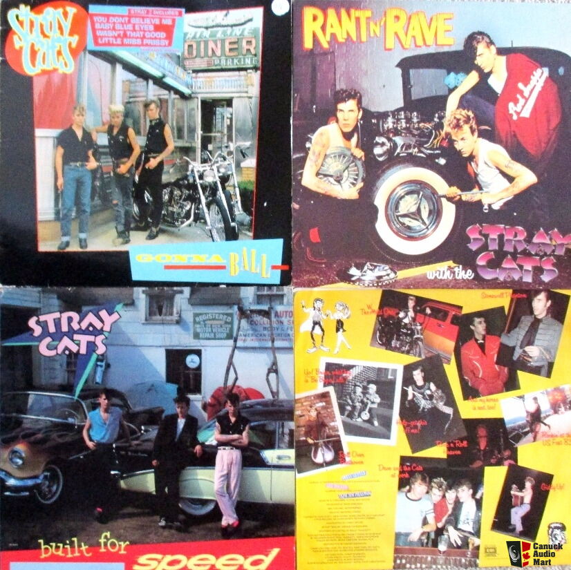 Stray Cats + 3 Lps Vinyls Collection + Classic Rockabilly Photo ...