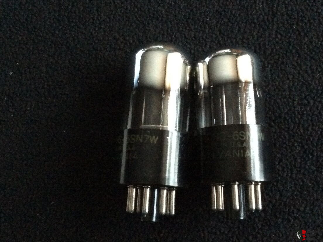 Sylvania 6SN7 W Matched Pair Identical Codes For Sale - Canuck Audio Mart