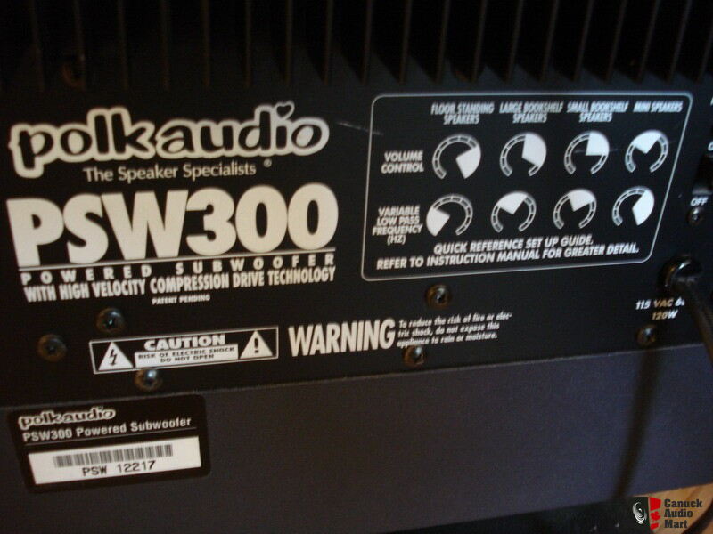 polk audio psw 300