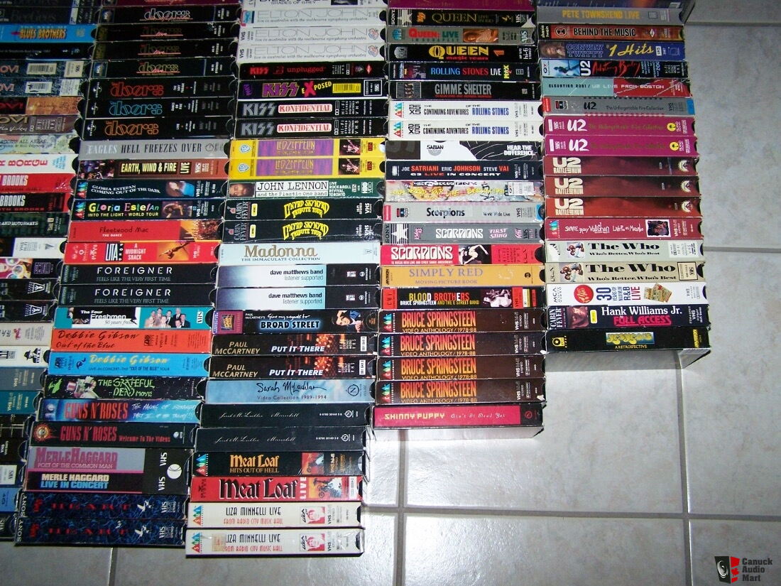 MUSIC CONCERTS - Collection Of 175 VHS Tapes - Price Drop!! Photo ...