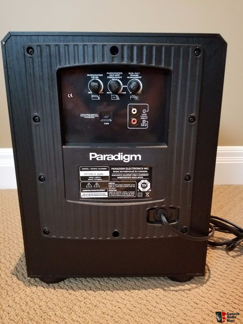 paradigm subwoofer dsp 3100