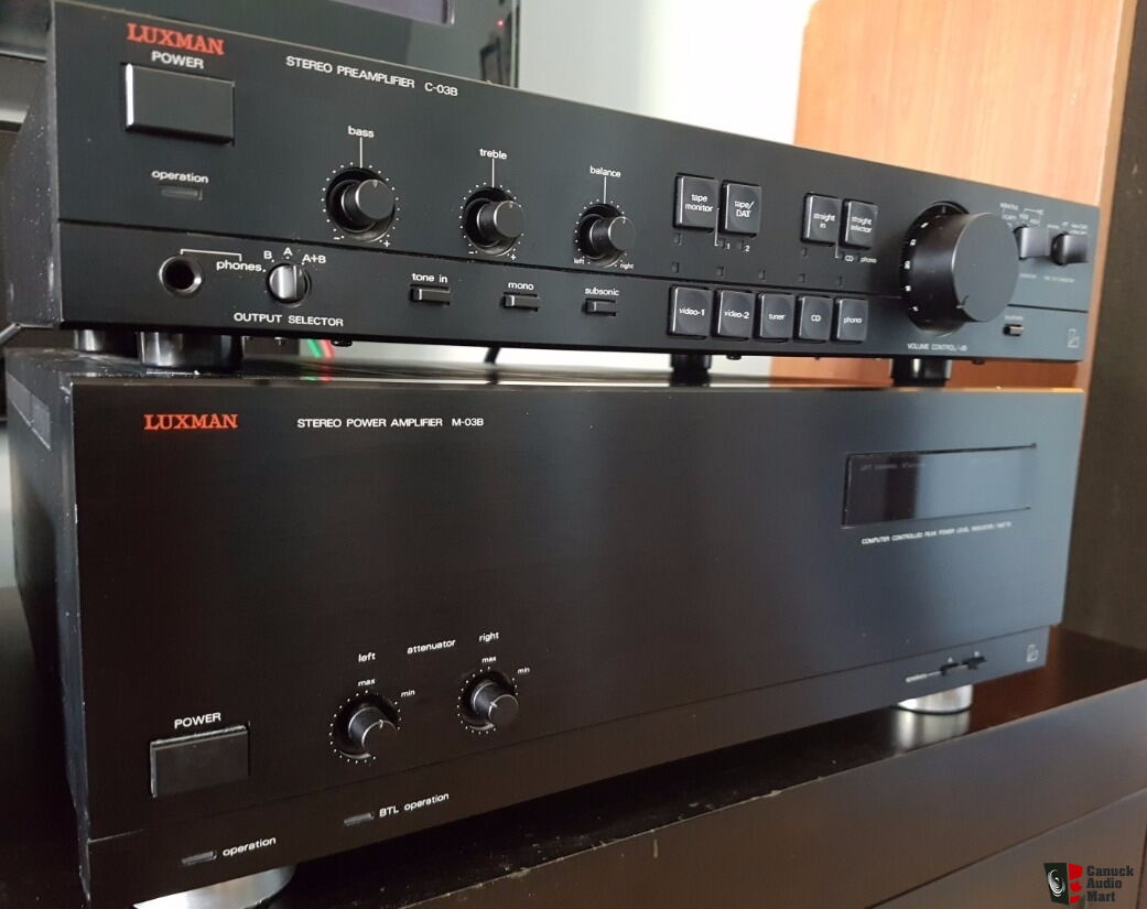 REDUCED Luxman C-03B Pre & M-03B Amp Set - 200 WPC! For Sale