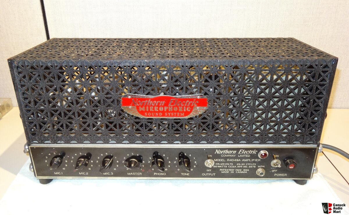 Northern Electric R4049A Mirrophonic amplifiers 6L6 puh pull PAIR