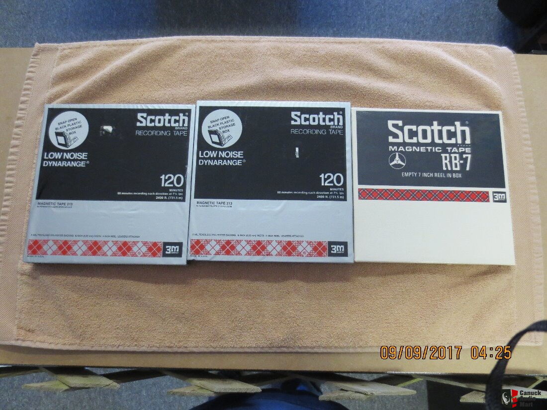 Sealed NEW 2 Scotch Reel to Reel Tapes and 1 Scotch Take up Reel 7
