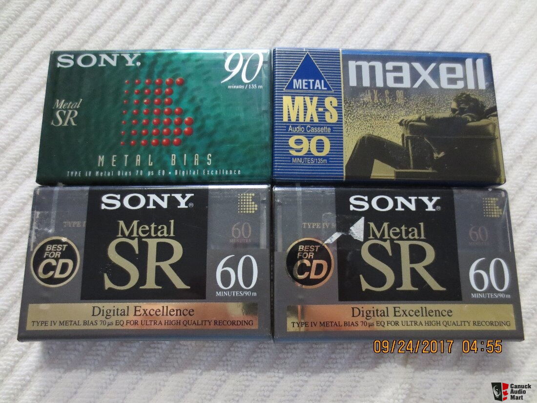 Sony SR and Maxell MX-S Metal Type IV Tape LOT SEALED Photo