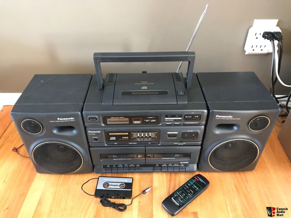 Panasonic RX-DT650 XBS boombox Guettoblaster 2 Tape 1 CD Tuner Photo ...
