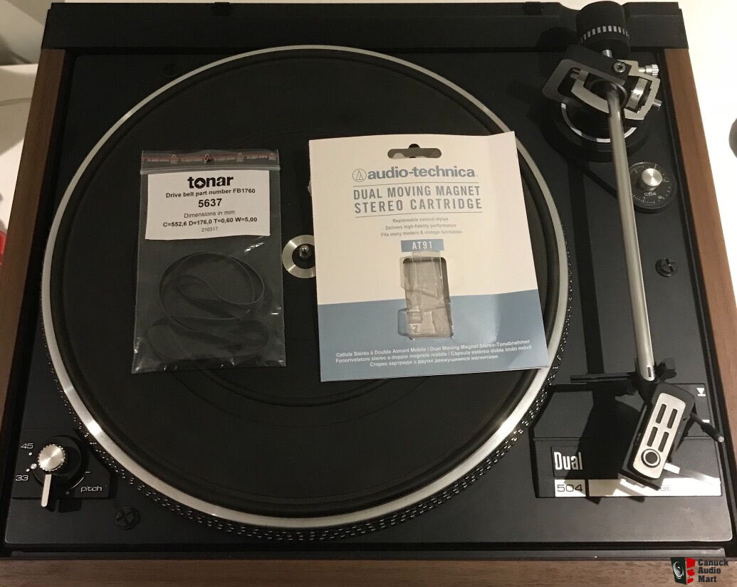 Dual 504 Turntable Reduced Price Fully Reconditioned Including New Audio Technica Cartridge 5816