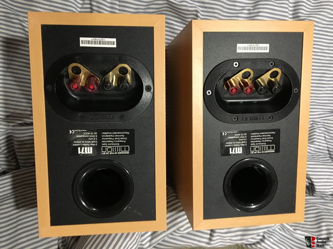 mission m71 bookshelf speakers