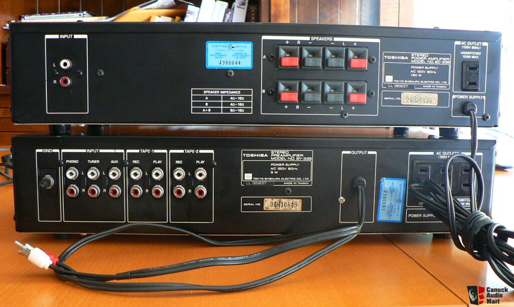 Toshiba Aurex SY-335 & SC-335 pre-amp and power amp Photo