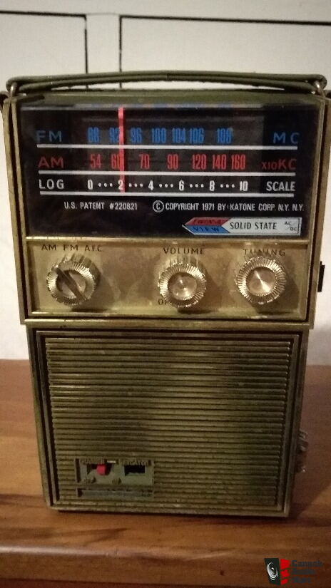 Katone Twin A View Instant Sound Portable Radio Rare Green Vintage ...