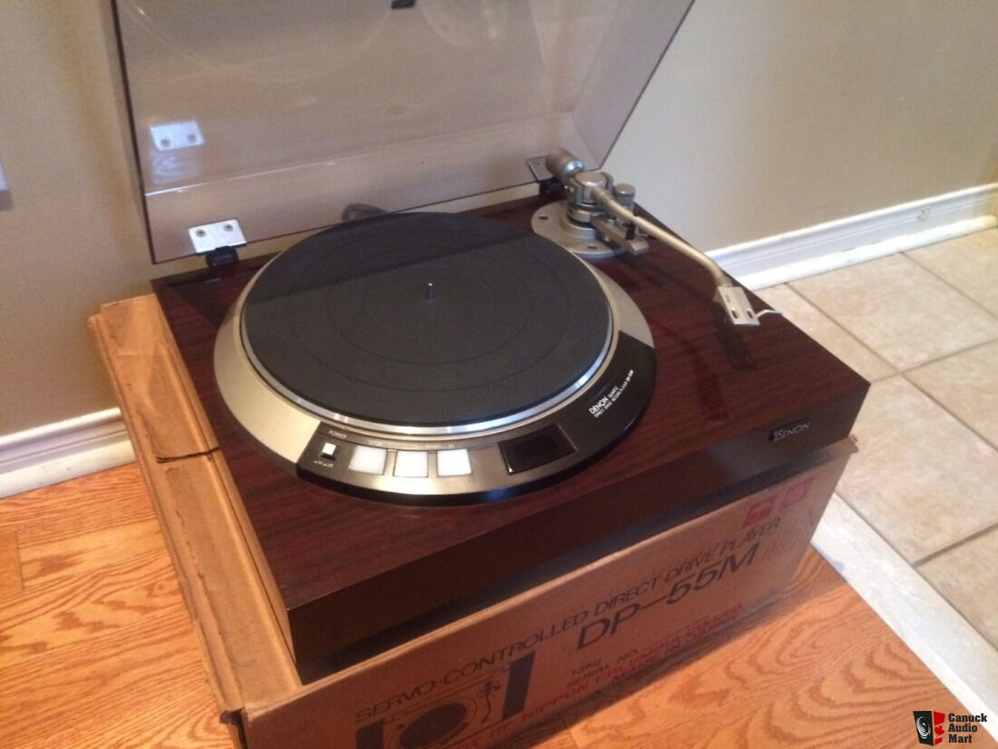 Denon DP-55M Direct Drive Quartz Lock turntable with original box