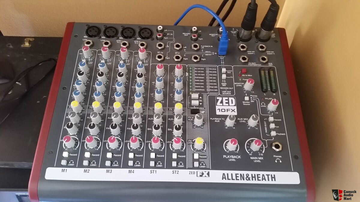 Allen u0026 Heath ZED-10FX - 10 Channel Live/Recording Mixer with USB u0026 FX  Photo #1832360 - US Audio Mart