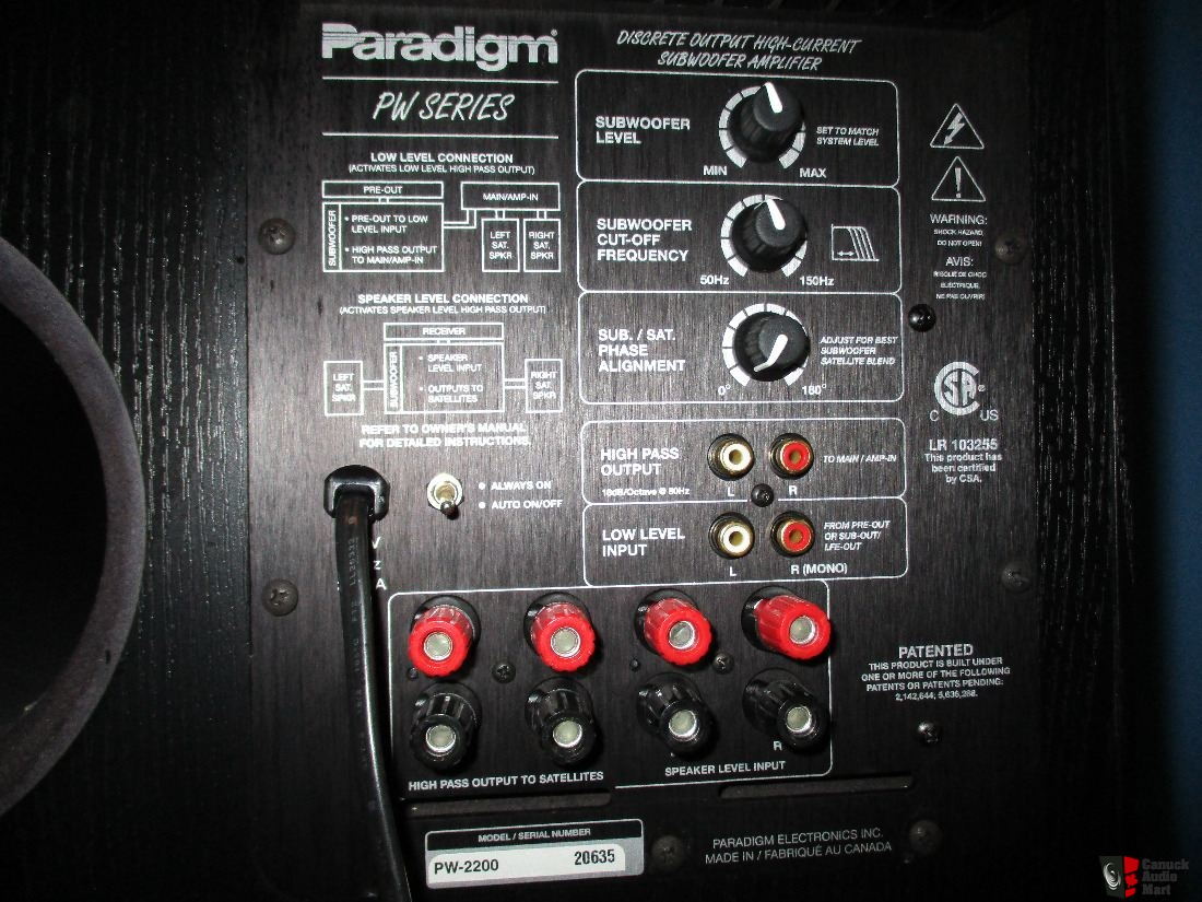 paradigm pw2200