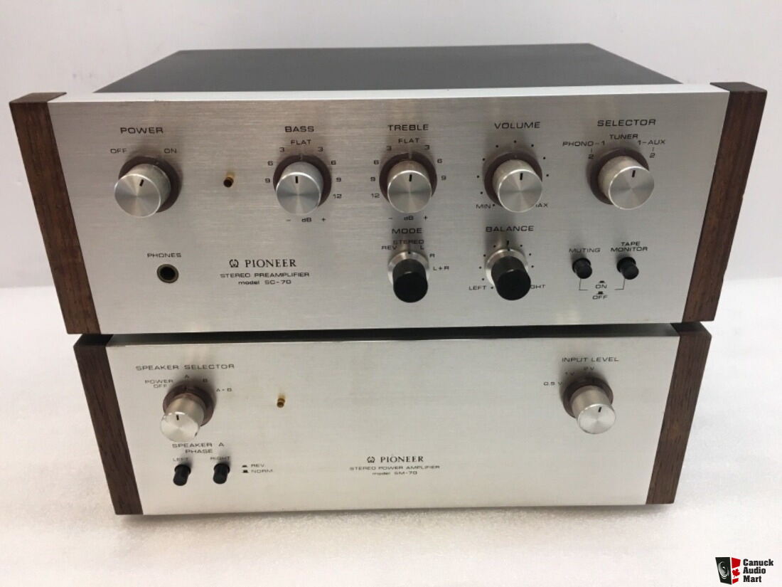 tafereel jacht schreeuw Vintage Pioneer SC-70 preamp & SM-70 amplifier spec sa ANCESTOR 120v 1 2  can ship Photo #1985794 - US Audio Mart
