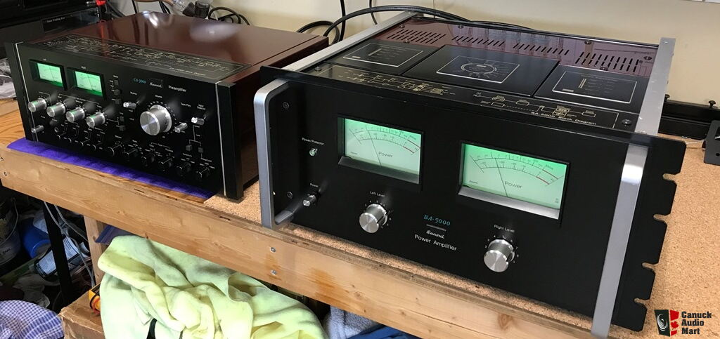 Sansui BA5000 Amplifier with matching CA3000 Pre Amp,Fully Restored! **SOLD!