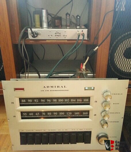 Admiral AM/FM stereo tube preamp/tuner, power amp/ speakers Photo ...