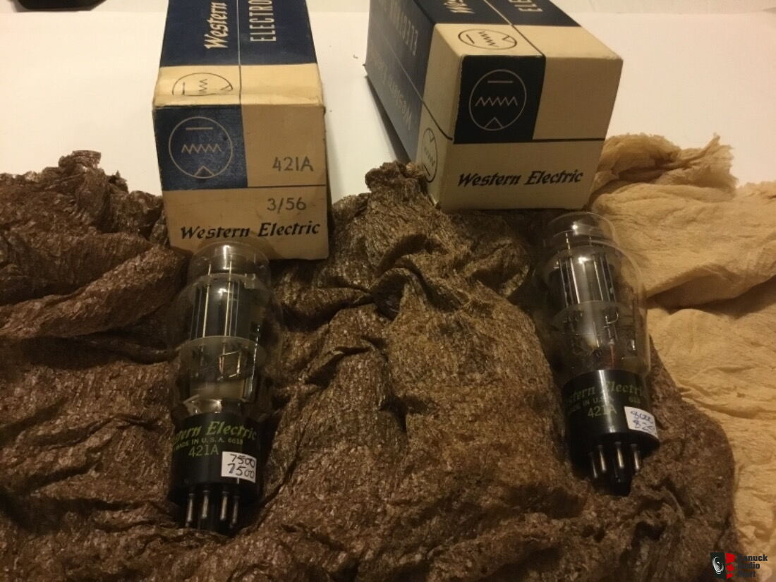 Pair Western Electric 421a Tubes Tv7 Tested Date Code 6613 613 Dd pair-western-electric-421a-tubes-tv7-tested-date-code-6613-613-dd