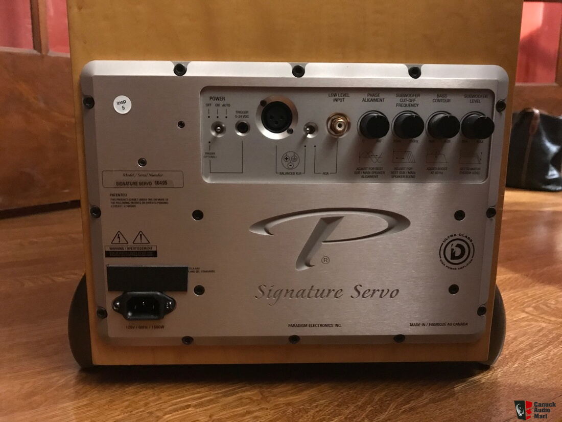 paradigm signature servo 15