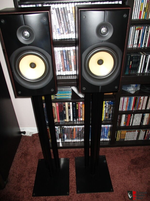 Psb Image B6 Bookshelf Speakers With Heavy Duty Metal Stands With