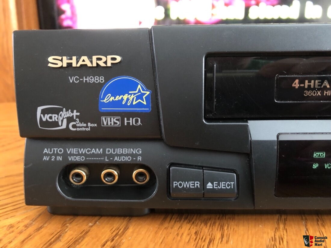 Sharp Vc H U Head Hi Fi Stereo Video Cassette Recorder Vcr Vhs