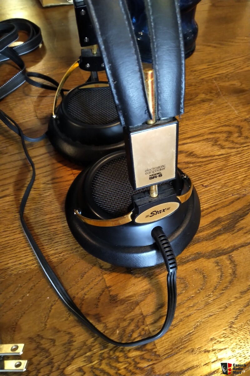 STAX SR 5 Black Gold Electrostatic EarSpeakers Headphones with