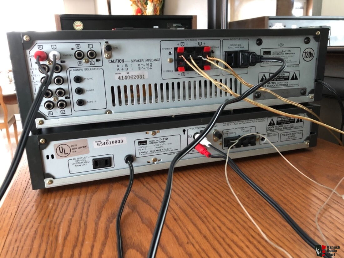 1984 Sansui A-1110 Integrated Amplifier w/ T-910 Quartz AM/FM