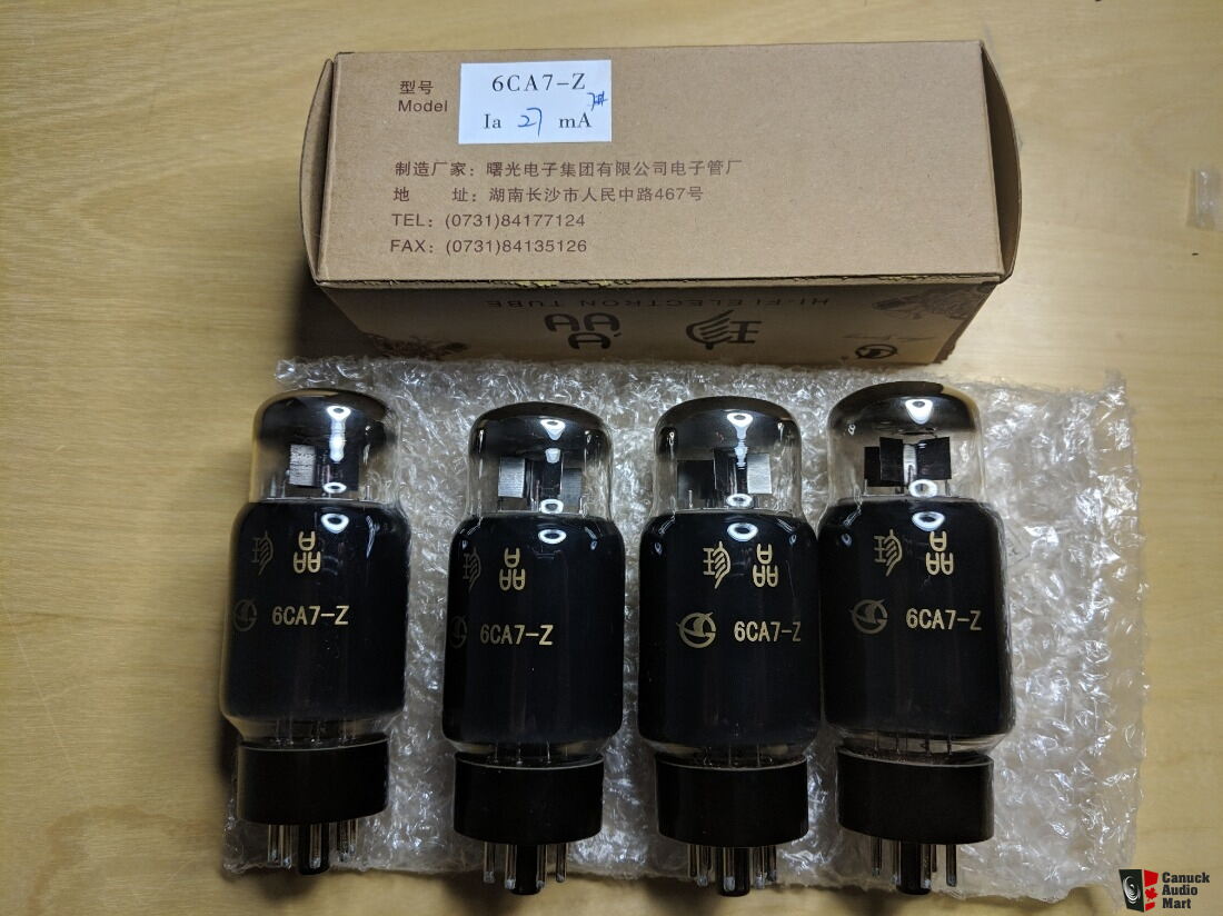 4x Shuguang TREASURE 6CA7-Z tubes ( EL34 equivalent ) Photo