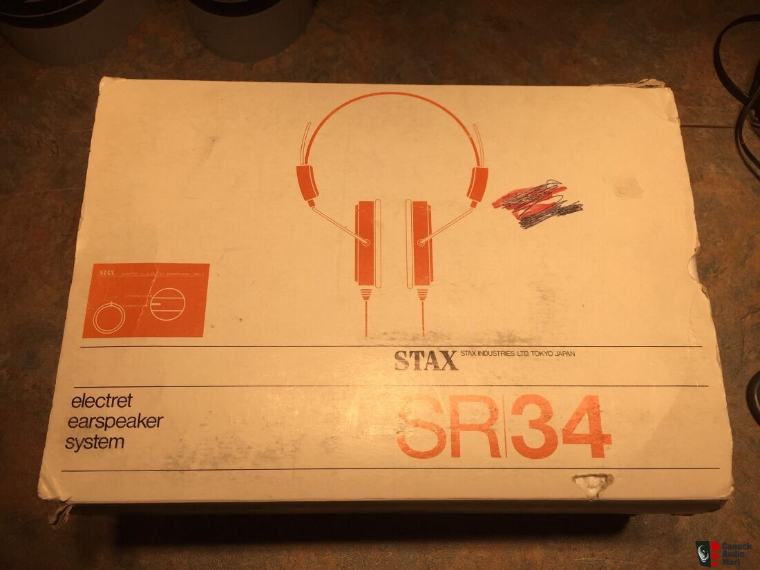 Stax SR 34 headphone with adaptor exceptional condition Photo