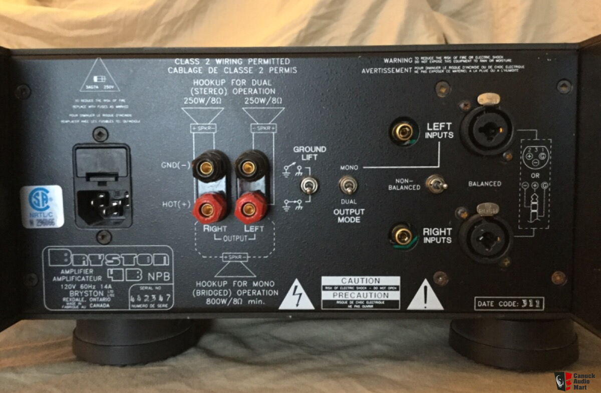Bryston 4B NPB 250wpc Power Amp Photo 2231962 Canuck Audio Mart