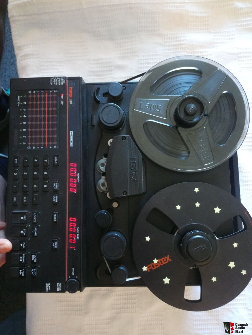 Fostex R8,1/4  8 track recorder,15 ips,manuals,used for 20  hours,extras,NEW Photo #2240198 - US Audio Mart