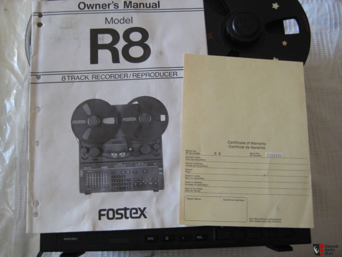 Fostex R8,1/4  8 track recorder,15 ips,manuals,used for 20  hours,extras,NEW Photo #2240198 - US Audio Mart