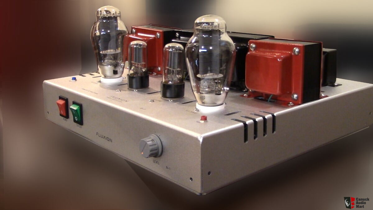 FLUXION B-1, 300B SE Dual Mono Tube Amplifier. 8 Watts / Ch, 1% THD ...